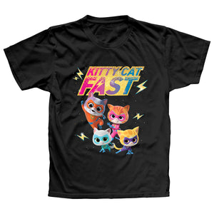 Junior Super Kitties Full Team Kitty Cat Fast T-Shirt