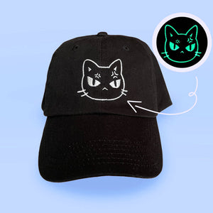 Glow in the Dark Embroidered Dad Hats for Cat Lovers Hat