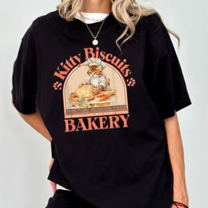 Kitty Biscuits Bakery Cat Funny T-Shirt