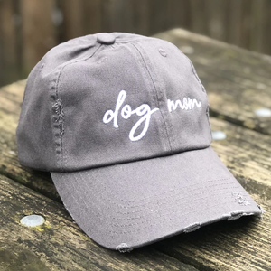 Dog Mom Charcoal Gray Hat