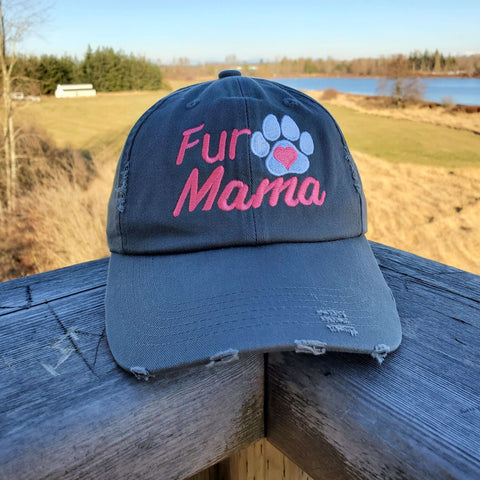 Fur Mama Distressed Ladies Hat