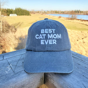 Best Cat Mom Ever Embroidered Hat