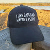 I Like Cats Maybe 3 People Classic Embroidered Hat