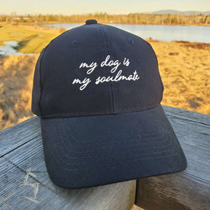 My Dog is my Soulmate Distressed Classic Black Hat